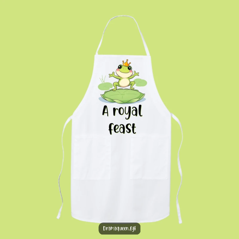 Funny Frog King Apron - Royal Leap Frog, Kitchen Fun and Hilarious Gift
