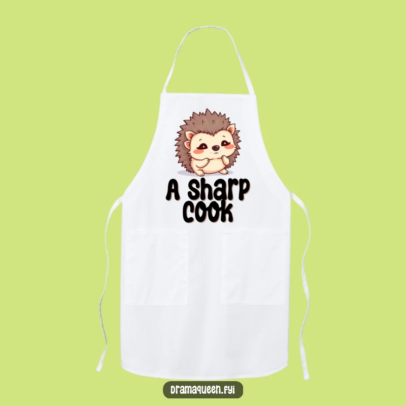 Funny Hedgehog Apron - Flustered Quill Shaking Hedgehog, Kitchen Fun and Hilarious Gift