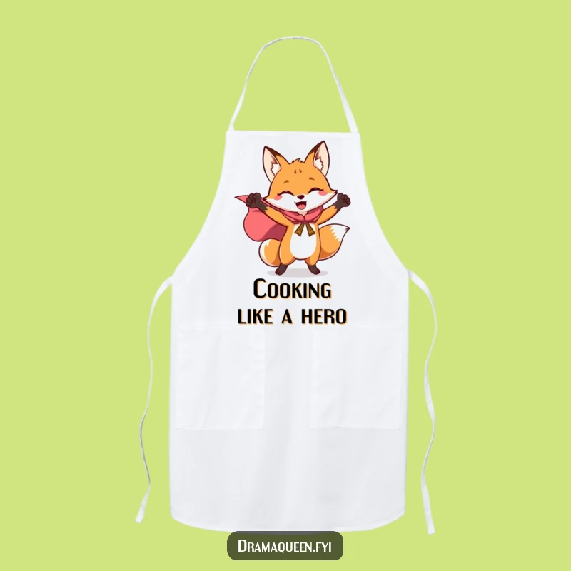 Funny Hero Fox Cape Apron - Triumphant Kitchen Wear for Chefs