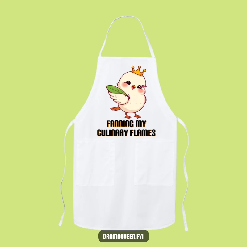 Funny Royal Bird Fanning Myself Apron - Hilarious Chef's Accessory