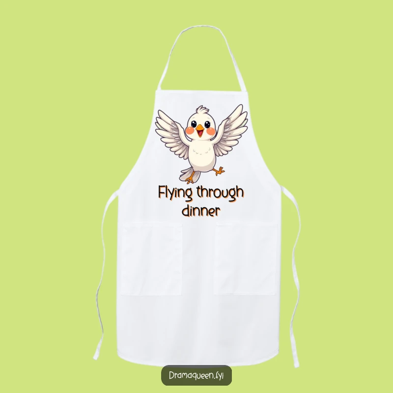 Funny Bird Pose Apron: Cook with Cheerful Flight and Humorous Style