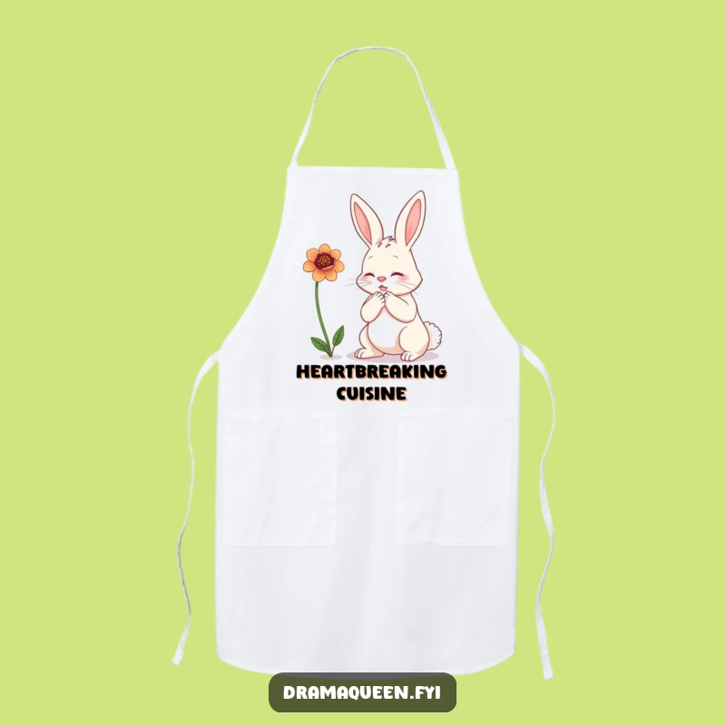 Funny Bunny Flower Apron - Hilarious Dramatic Kitchen Wear, Perfect Funny Gift