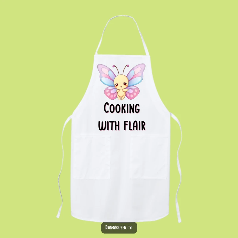 Funny Butterfly Apron: Dramatic Chef Wings Funny Gift