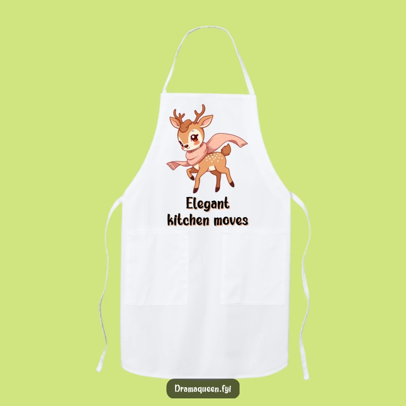 Funny Deer Twirl Apron: Cook with Hilarious Grace and Style