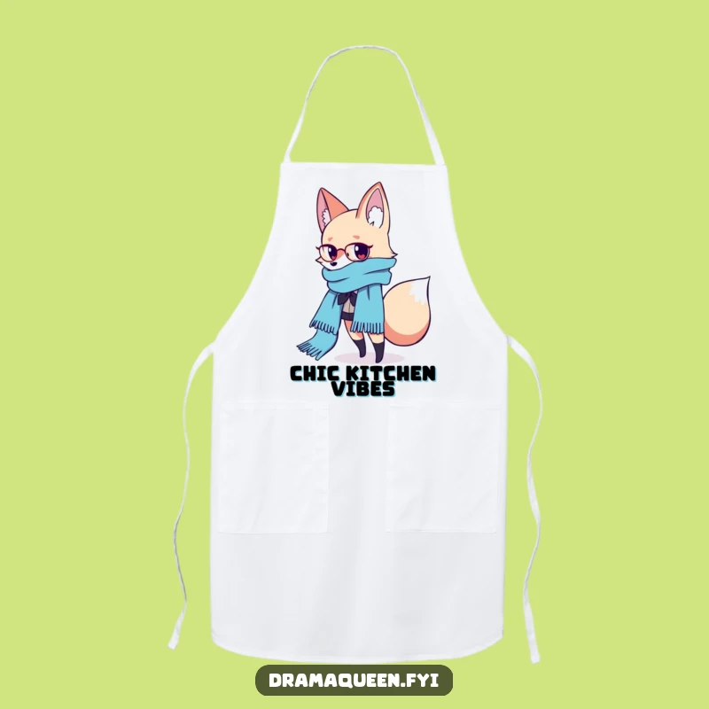 Funny Fashion Fox Scarf Apron: Cook in Style, Great Funny Gift