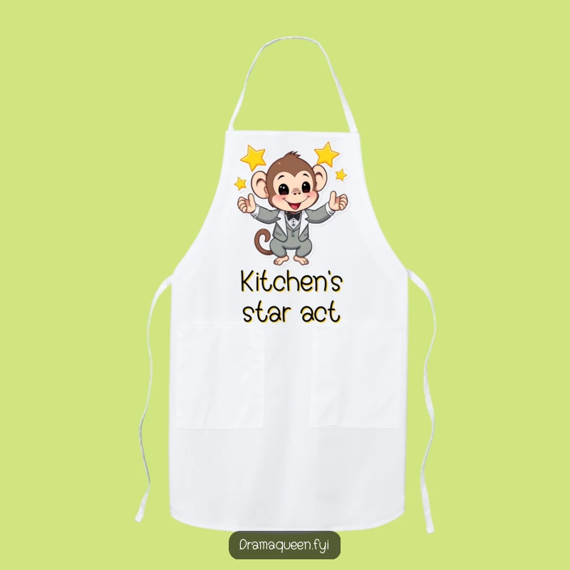 Funny Monkey Tuxedo Apron: Hilarious Kitchen Juggling, Perfect Funny Gift!