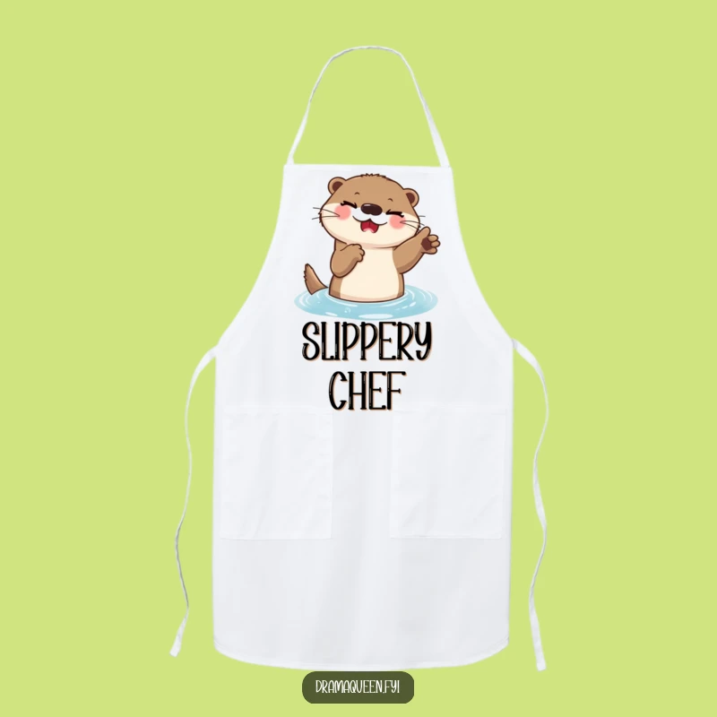 Funny Otter Chef Apron: Cook with Aquatic Flair Hilariously