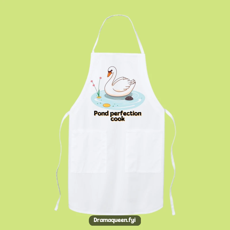 Funny Sassy Swan Apron: Elegant Gliding Kitchen Humor, Perfect Chef Gift