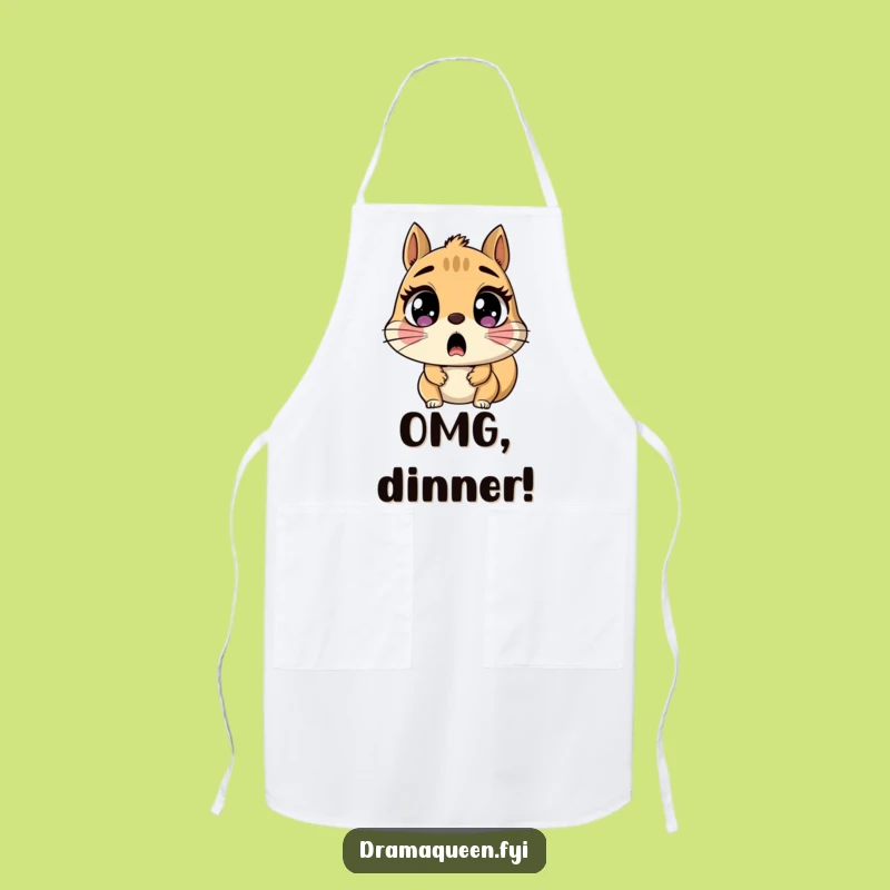 Funny Shocked Squirrel Apron: Chef Character Outfit for Surprising Meals