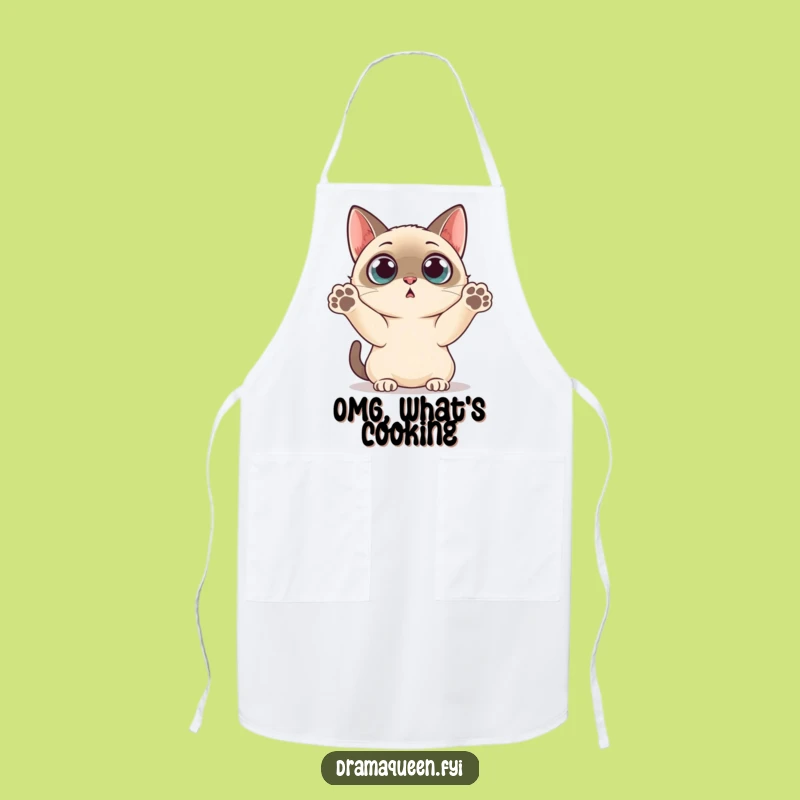 Funny Siamese Cat Apron: Surprise Chef Paws Funny Gift