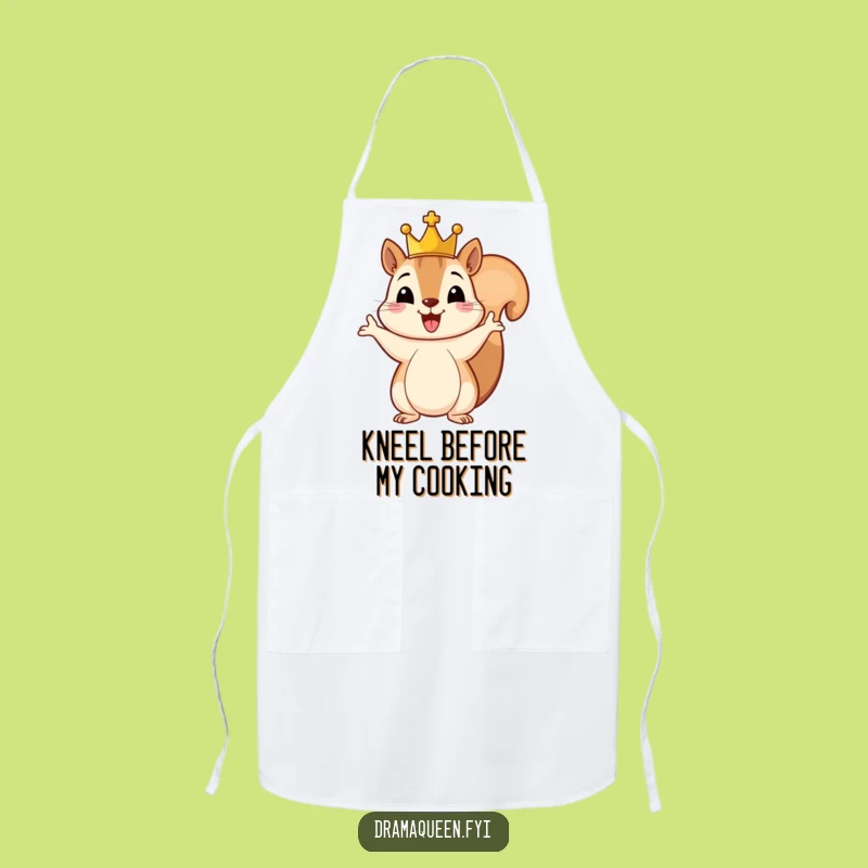 Funny Royal Squirrel Apron: Cheerful King of the Kitchen, Hilarious Cooking Gift for Dads & Moms