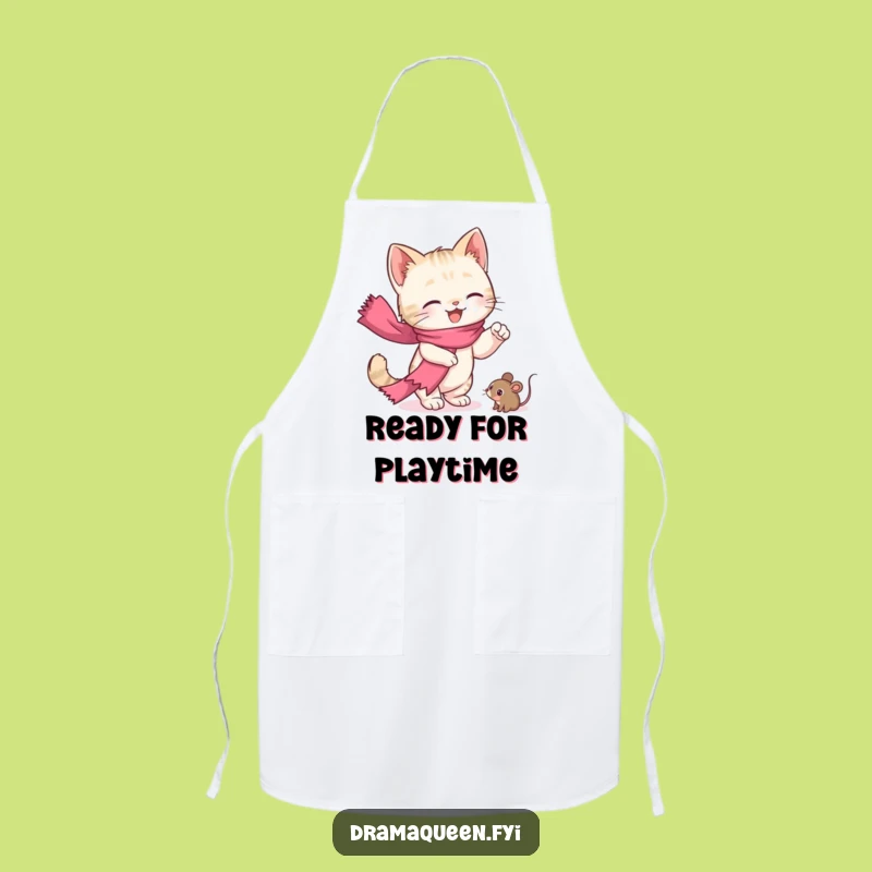 Funny Kitten Drama Apron: Cute Cat Chef Wear, Hilarious Kitchen Accessory Funny Gift