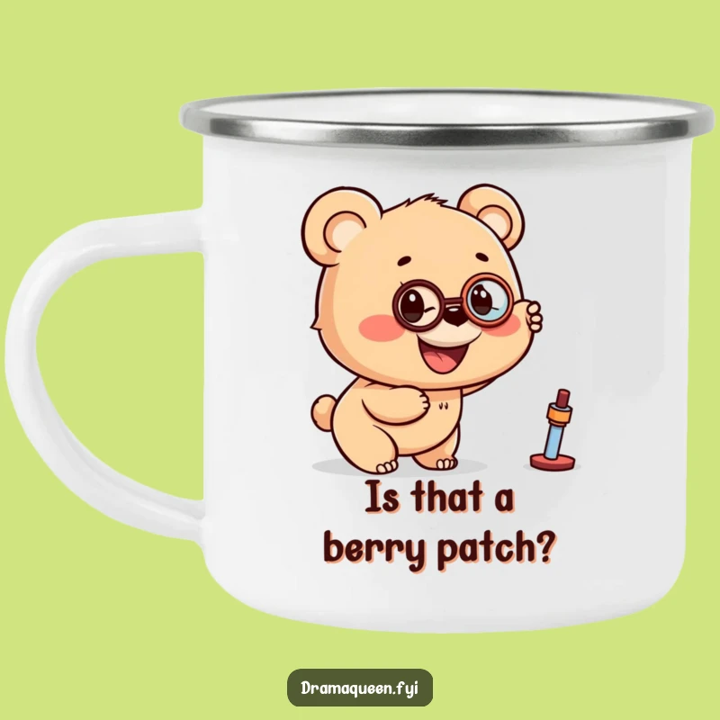 Funny Bear Cub Monocle Camping Mug - Rugged & Hilarious Explorer Gear