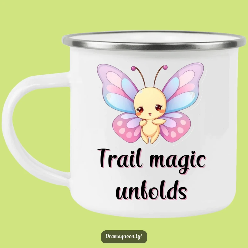 Funny Butterfly Camping Mug: Dramatic Wings Outdoor Funny Gift