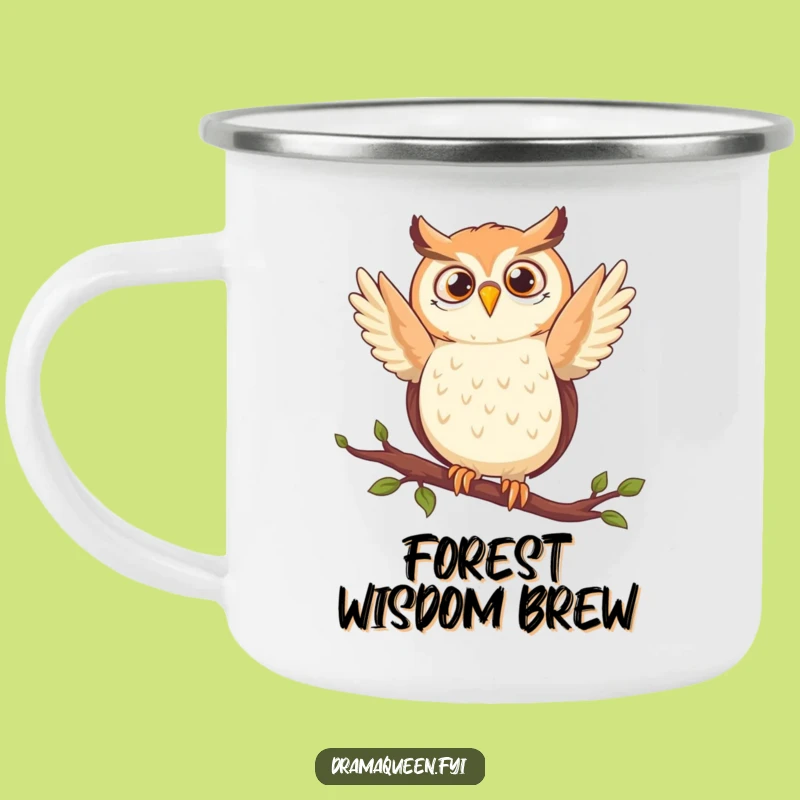 Funny Owl Camping Mug: Dramatic Pose, Wise Delight, Rugged & Hilarious