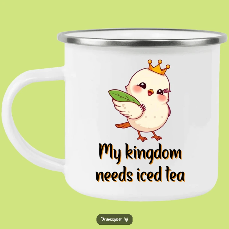 Funny Royal Bird Fanning Myself Camping Mug - Rugged & Hilarious Outdoor Gear