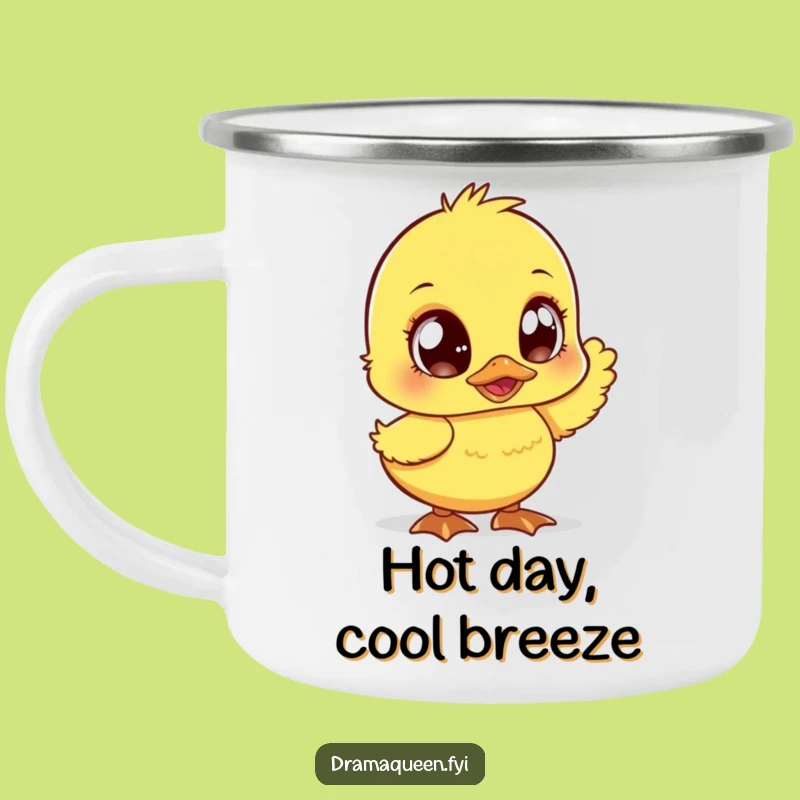 Funny Duckling Camping Mug - Durable Sparkly Eyed Duckling Fan, Outdoor Hilarious Gift