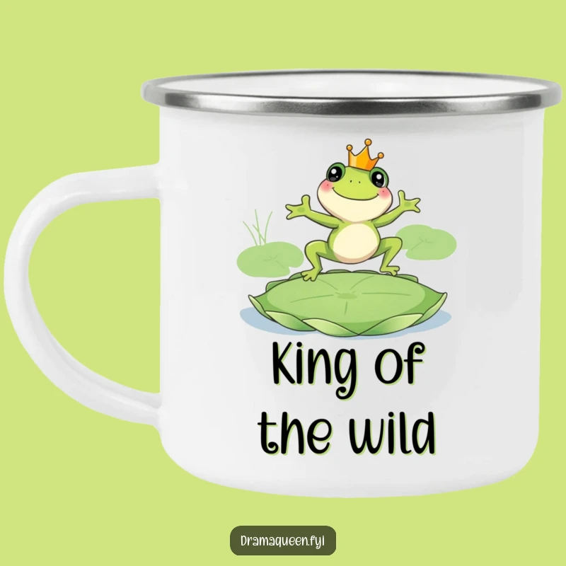 Funny Frog King Camping Mug - Durable Royal Leap Frog, Outdoor Hilarious Gift