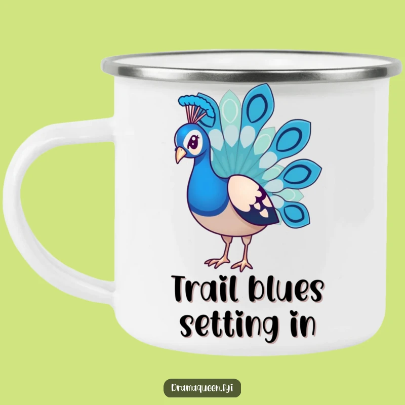 Funny Peacock Camping Mug - Hilarious Outdoor Dejection
