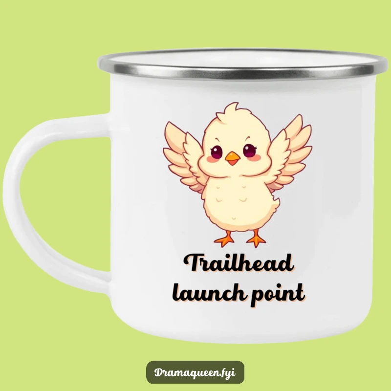 Funny Chick Take Flight Camping Mug: Your Hilarious Companion for Adventures