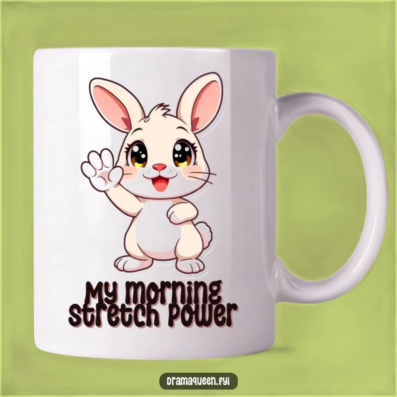 Funny Bunny Pose Mug: Cute Character Paw High, Perfect Funny Gift for Animal Lovers