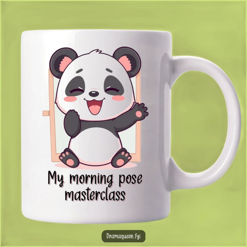 Funny Giggling Panda Mirror Pose Mug - Hilarious Gift for Drama Lovers