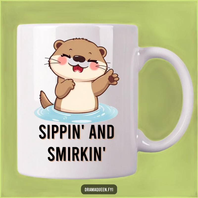 Funny Otter Pose Mug: A Playful Gift for Water Lovers
