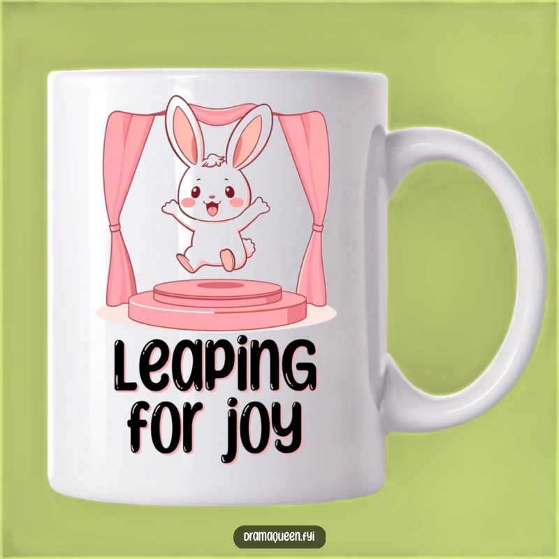 Funny Bunny Stage Mug: Playful & Star Performance Gift!