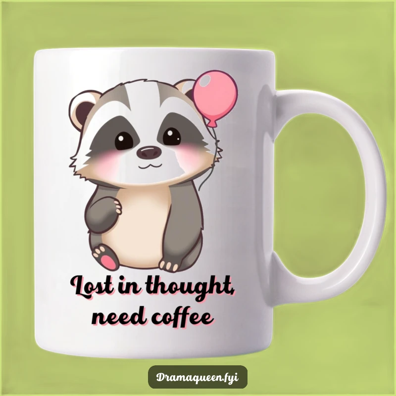 Funny Badger Balloon Dreamer Mug - A Thoughtful and Hilarious Gift
