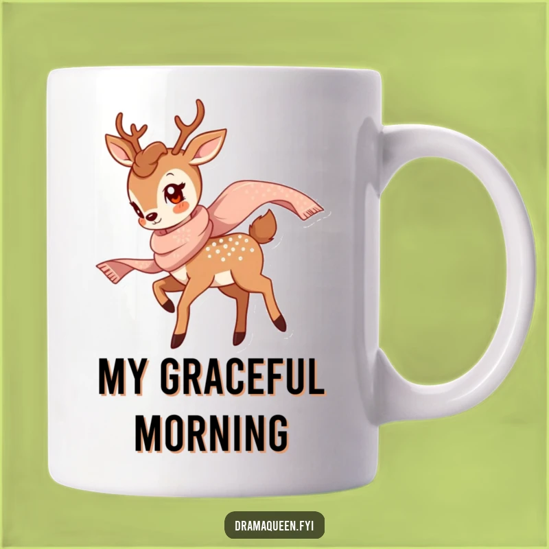 Funny Deer Twirl Mug: A Graceful and Hilarious Gift for Elegant Comedians