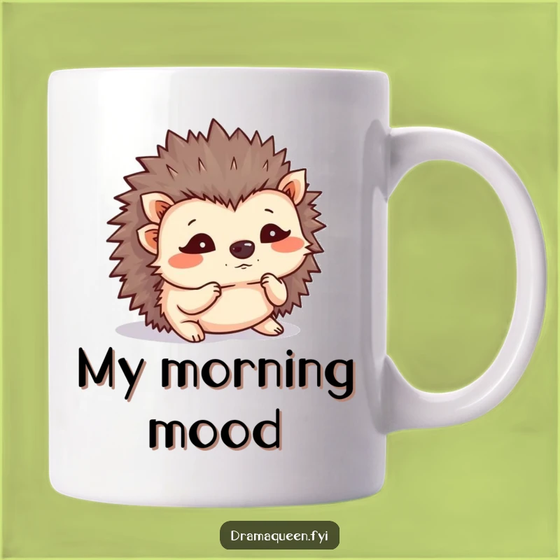 Funny Hedgehog Mug - Tiny Flustered Hedgehog Shaking Quills, Perfect Funny Gift