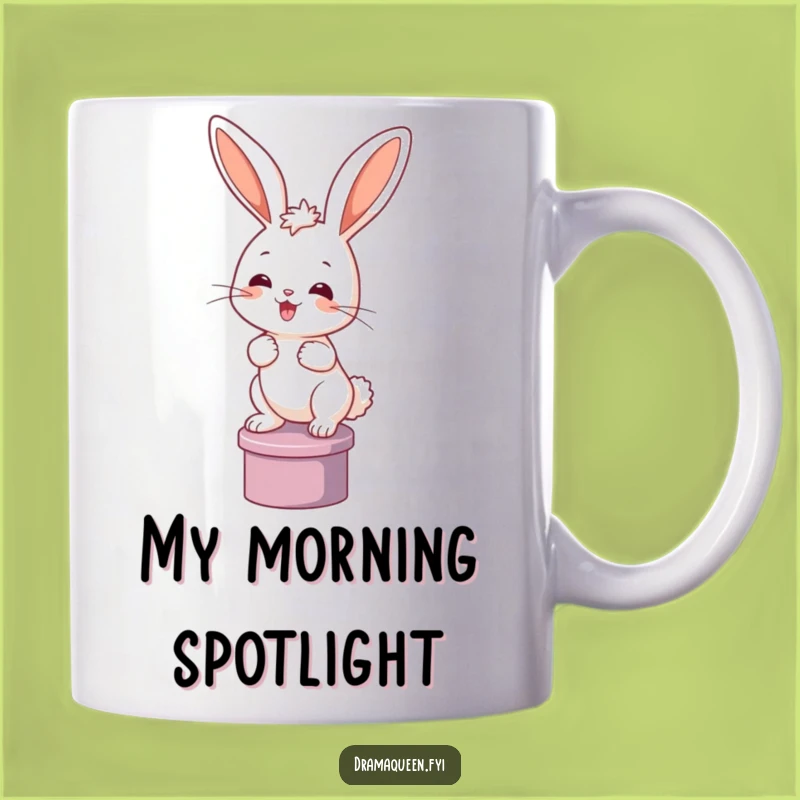 Funny Bunny Pedestal Mug - Happy Ears Perked, Perfect Funny Gift
