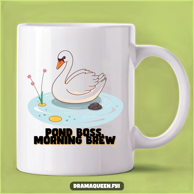 Funny Sassy Swan Mug: Elegant Gliding Humor, Perfect Gift for Graceful Friends