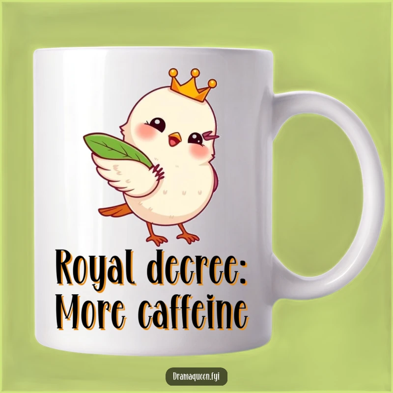 Funny Royal Bird Fanning Myself Mug - A Hilarious Gift for Bird Lovers