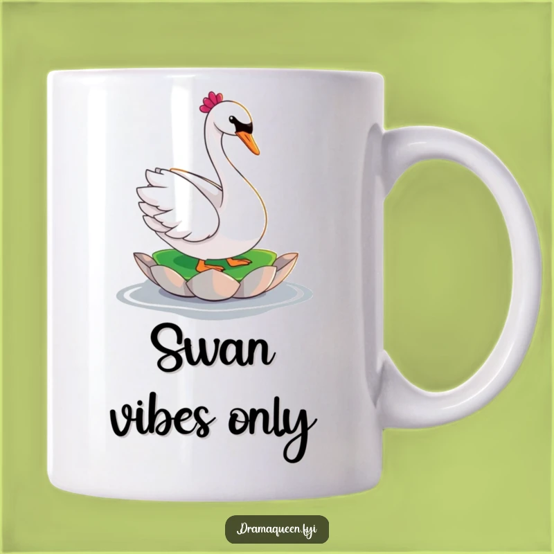 Funny Swan Diva Mug - Dramatic Pose Funny Gift for Elegant Drinkers