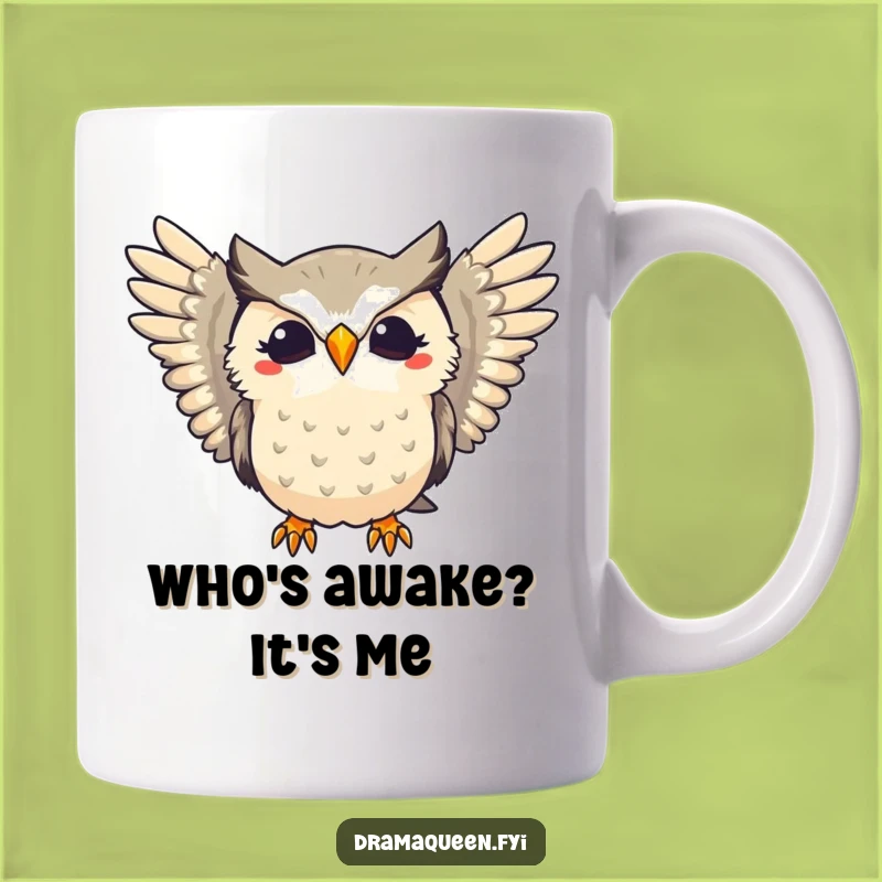 Funny Dramatic Owl Hooting Mug - Hilarious Gift for Nocturnal Comedians
