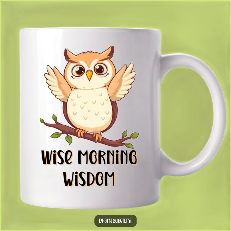 Funny Owl Mug: Dramatic Pose, Wise Delight, Hilarious Animal Coffee Cup