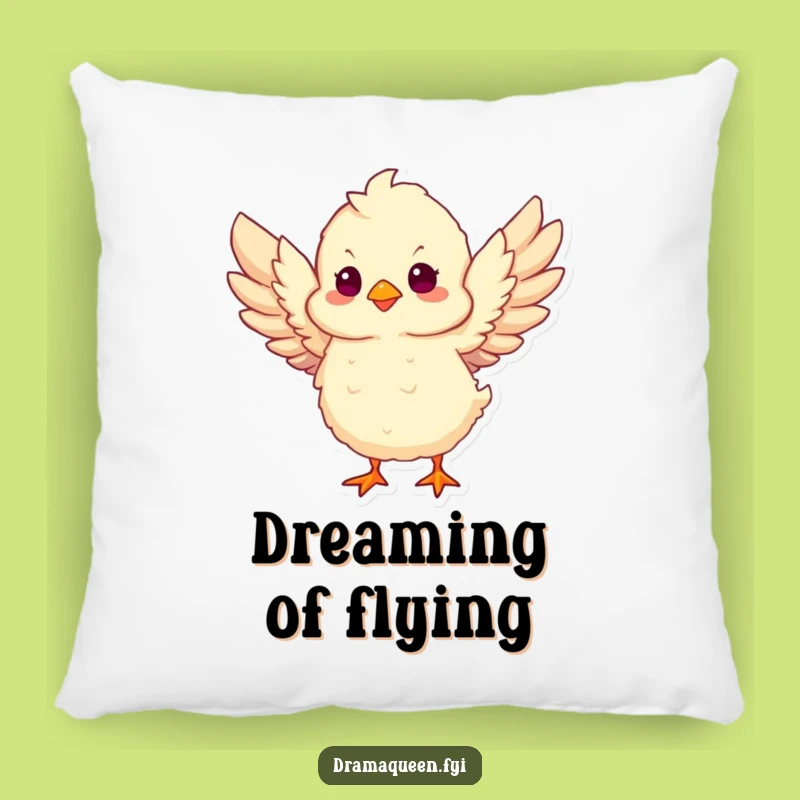 Funny Chick Take Flight Pillow: Comfy Support for Your Hilarious Aspirations