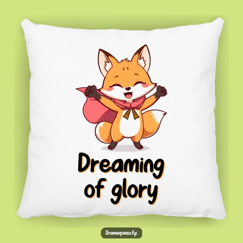 Funny Hero Fox Cape Pillow - Cozy Comfort for Victorious Souls