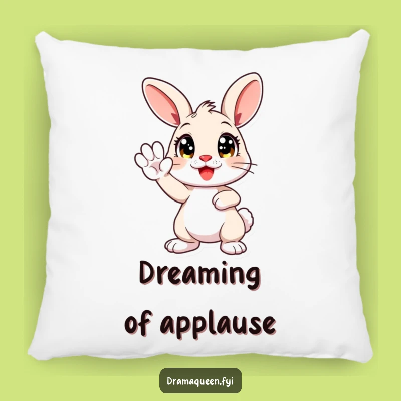 Funny Bunny Pose Pillow: Cute Character Paw High Throw Pillow, Cozy Funny Gift