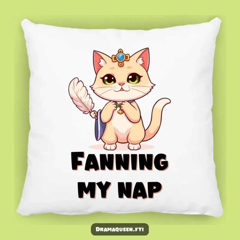 Funny Cat Fanning Pillow: Cozy & Dramatic Gift for a Touch of Luxury!