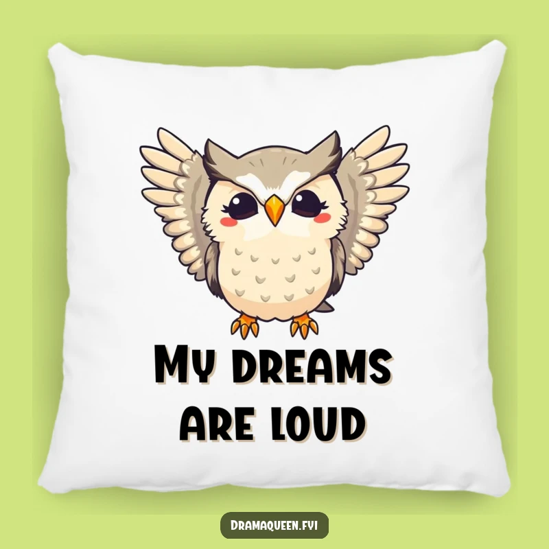 Funny Dramatic Owl Pillow - Cozy Up with Hooting Humor