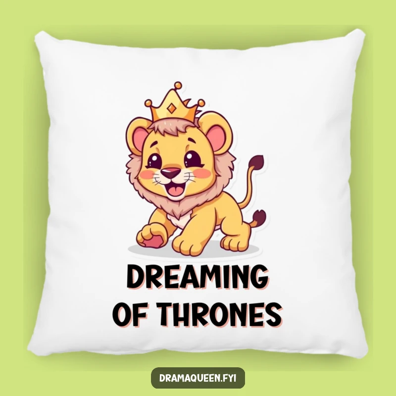 Funny Lion Cub Crown Pillow: Cozy & Hilarious Comfort, Perfect Funny Gift!