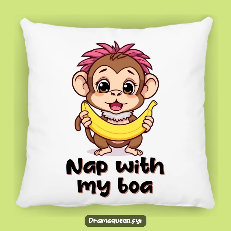 Funny Monkey Boa Pillow - Cozy Comfort with Quirky Surprise Flair