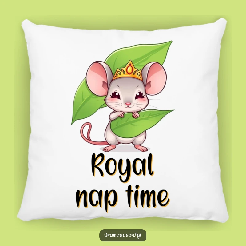 Funny Mouse Pillow - Dramatic Tiara Queen Comfort, Perfect Funny Gift
