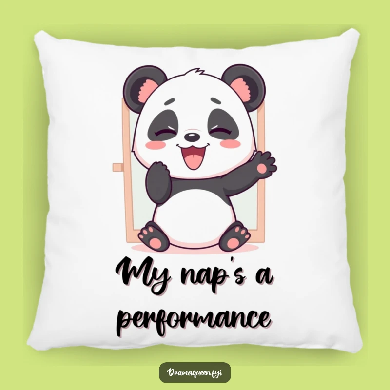 Funny Panda Mirror Pose Pillow - Cozy Up with Hilarious Drama
