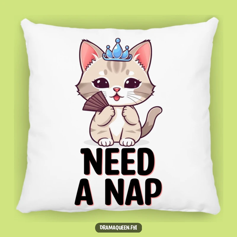 Funny Cat Tiara Pillow: Add Dramatic Feline Comfort and Humorous Flair