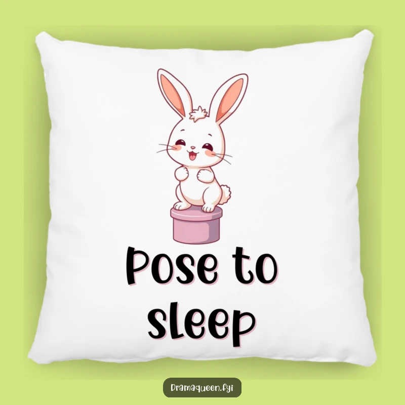 Funny Bunny Pillow - Cozy Decor with Posing Rabbit, Perfect Funny Gift