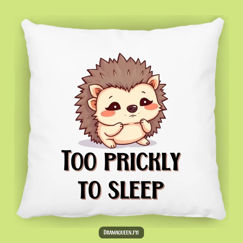 Funny Hedgehog Pillow - Cozy Flustered Hedgehog Cushion, Comfy and Hilarious Decor