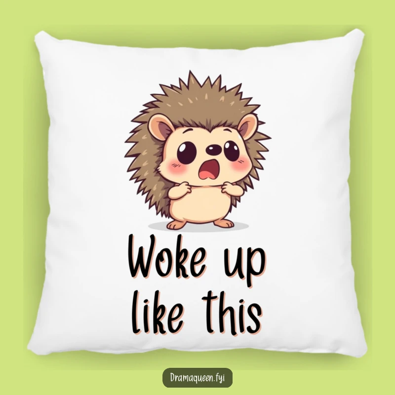 Funny Hedgehog Pillow: Shocked Pose, Cozy Surprise Comfort, Hilarious Decor